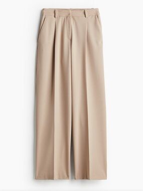 H&M Beige Wide-Leg Trouser